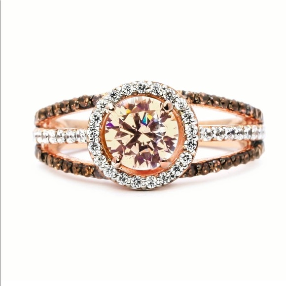 Jewelry - 18K Rose Gold Plated Crystal Princess Ring